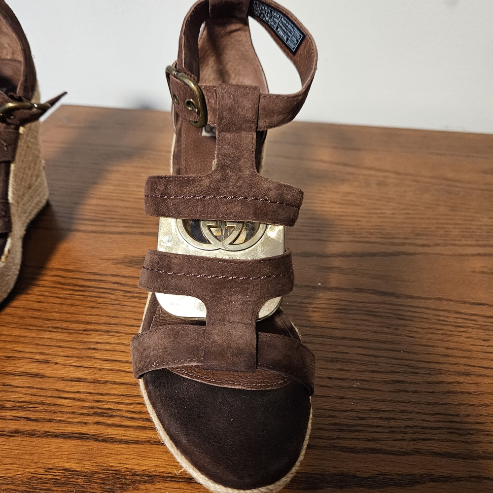 UGG Chocolate Brown Suede Wedges